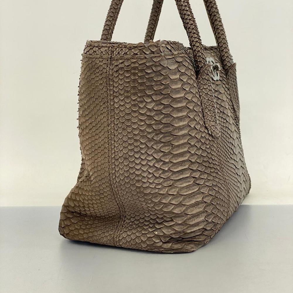 Chanel Executive Python Tote Bag Brown - image 2